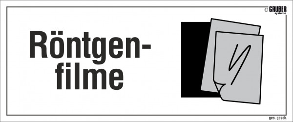 Aufkleber für Mülltrennung Röntgenfilme 