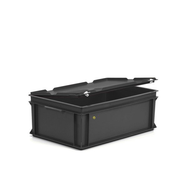 Eurobehälter ESD mit Scharnierdeckel 600x400x230
