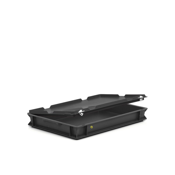 Eurobehälter ESD mit Scharnierdeckel 600x400x85