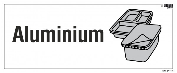 Aufkleber für Mülltrennung Aluminium 